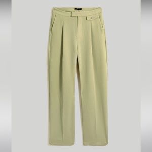 NWT Madewell The Plus Rosedale High-Rise Straight Pant in Crepe- 18W -Lime Green